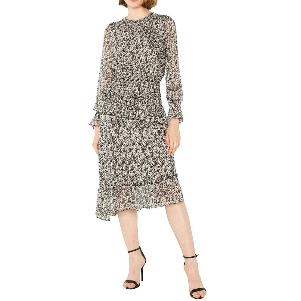 Misa Sophia Long Sleeve Midi Dress Size XS
